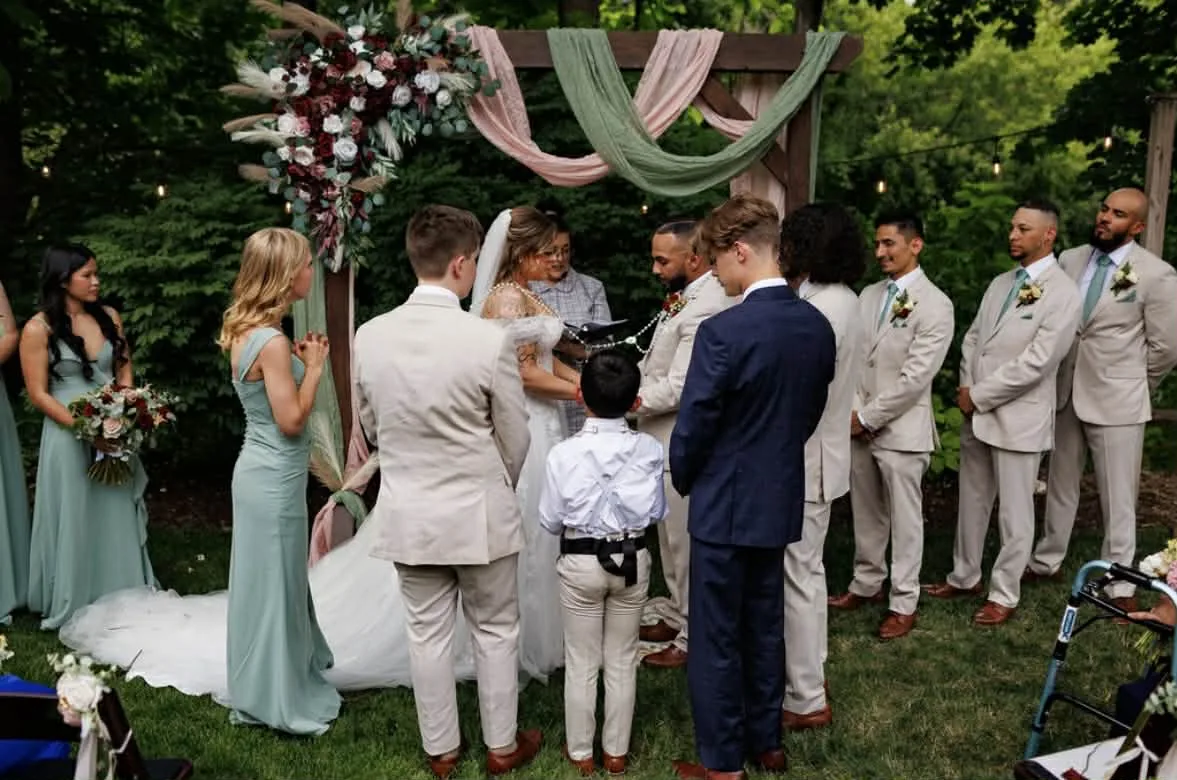 Blended Family El Lazo Wedding Ceremony on Offbeat Wed 1 - What role should your teens & adult children have in your blended family wedding? Blended Family El Lazo Wedding Ceremony on Offbeat Wed 1
