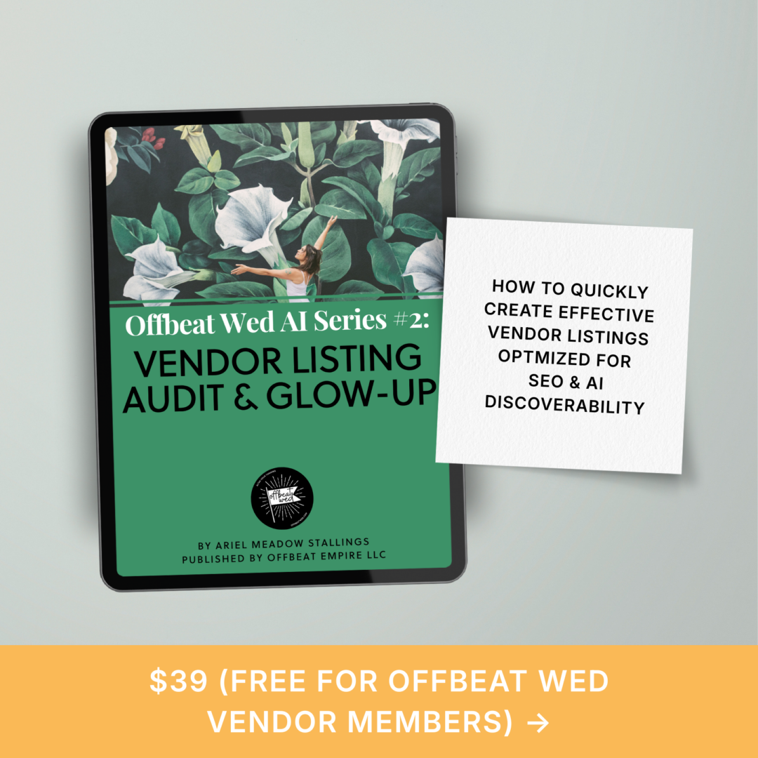 AI for wedding pros #2: Vendor listing glow-up guide